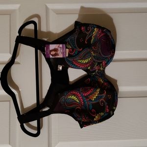NWT Cacique Paisley French Full Coverage 44DDD